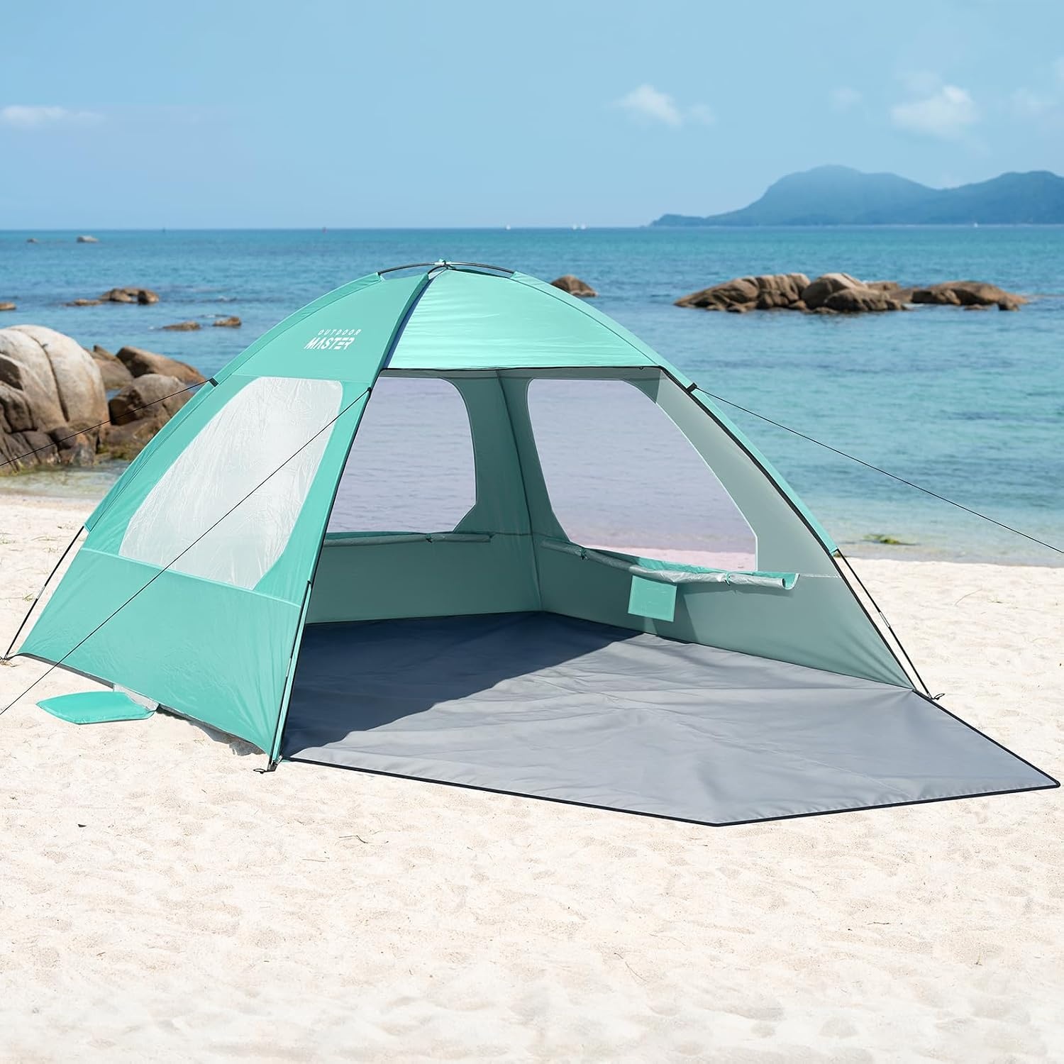 image:imageOutdoorMaster Beach Tent for 3468 Person Portable Sun Shade ShelterGreen