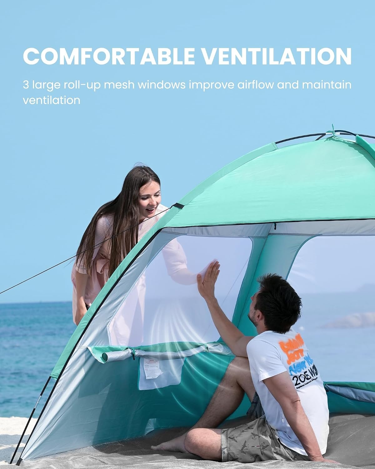 image:imageOutdoorMaster Beach Tent for 3468 Person Portable Sun Shade ShelterGreen