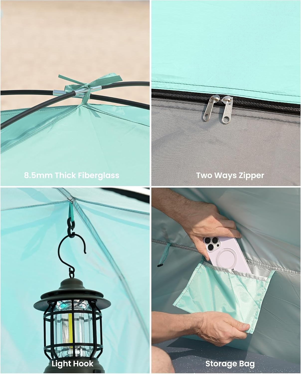 image:imageOutdoorMaster Beach Tent for 3468 Person Portable Sun Shade ShelterGreen