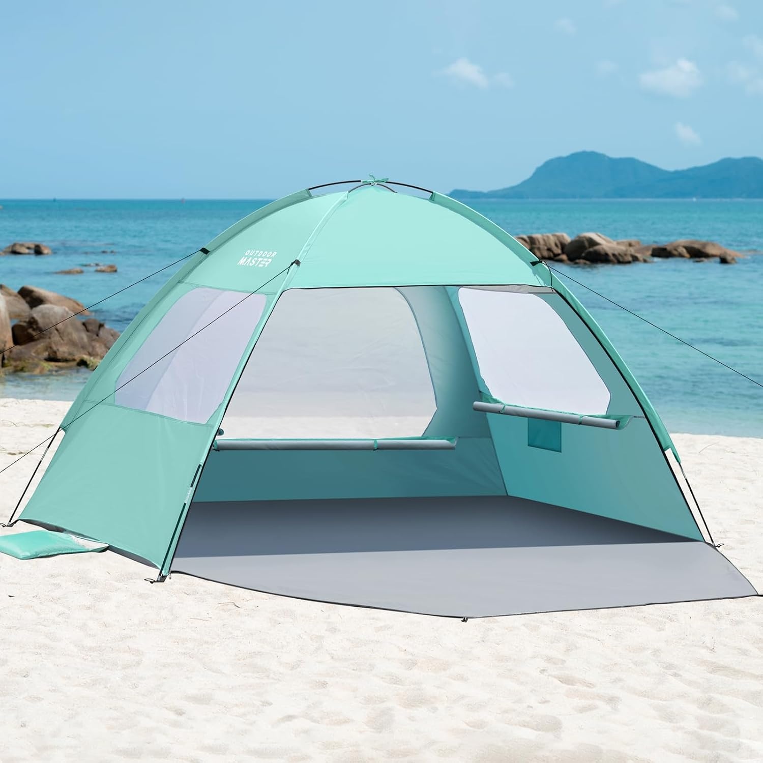 image:imageOutdoorMaster Beach Tent for 3468 Person Portable Sun Shade ShelterGreen