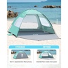 OutdoorMaster Beach Tent for 3/4/6/8 Person, Portable Sun Shade Shelter(Green)