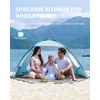 OutdoorMaster Beach Tent for 3/4/6/8 Person, Portable Sun Shade Shelter(Icy Blue)