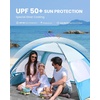OutdoorMaster Beach Tent for 3/4/6/8 Person, Portable Sun Shade Shelter(Icy Blue)