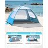 OutdoorMaster Beach Tent for 3/4/6/8 Person, Portable Sun Shade Shelter(Icy Blue)