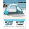 OutdoorMaster Beach Tent for 3/4/6/8 Person, Portable Sun Shade Shelter(Olive Green)