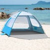 OutdoorMaster Beach Tent for 3/4/6/8 Person, Portable Sun Shade Shelter(Icy Blue)
