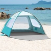 OutdoorMaster Beach Tent for 3/4/6/8 Person, Portable Sun Shade Shelter(Olive Green)